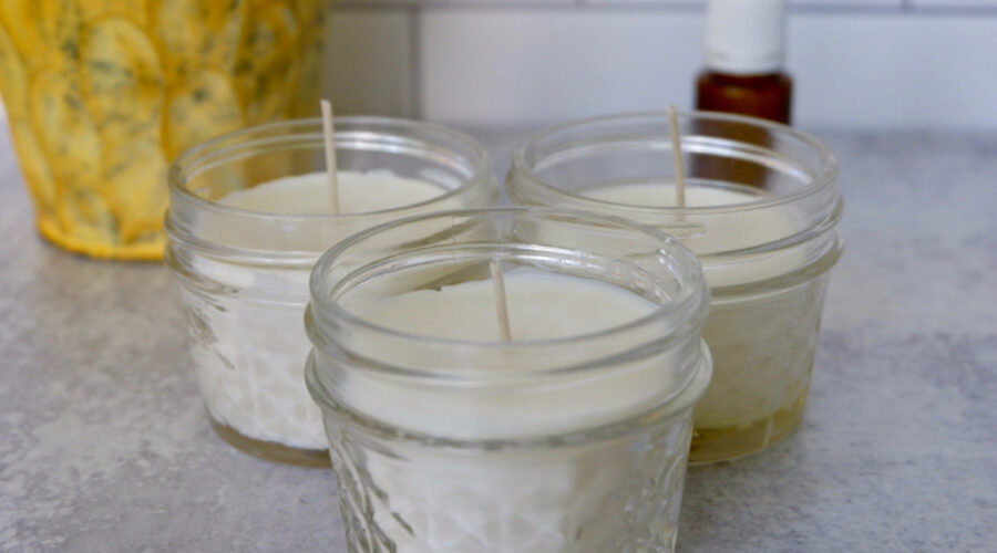 homemade essential oil candle