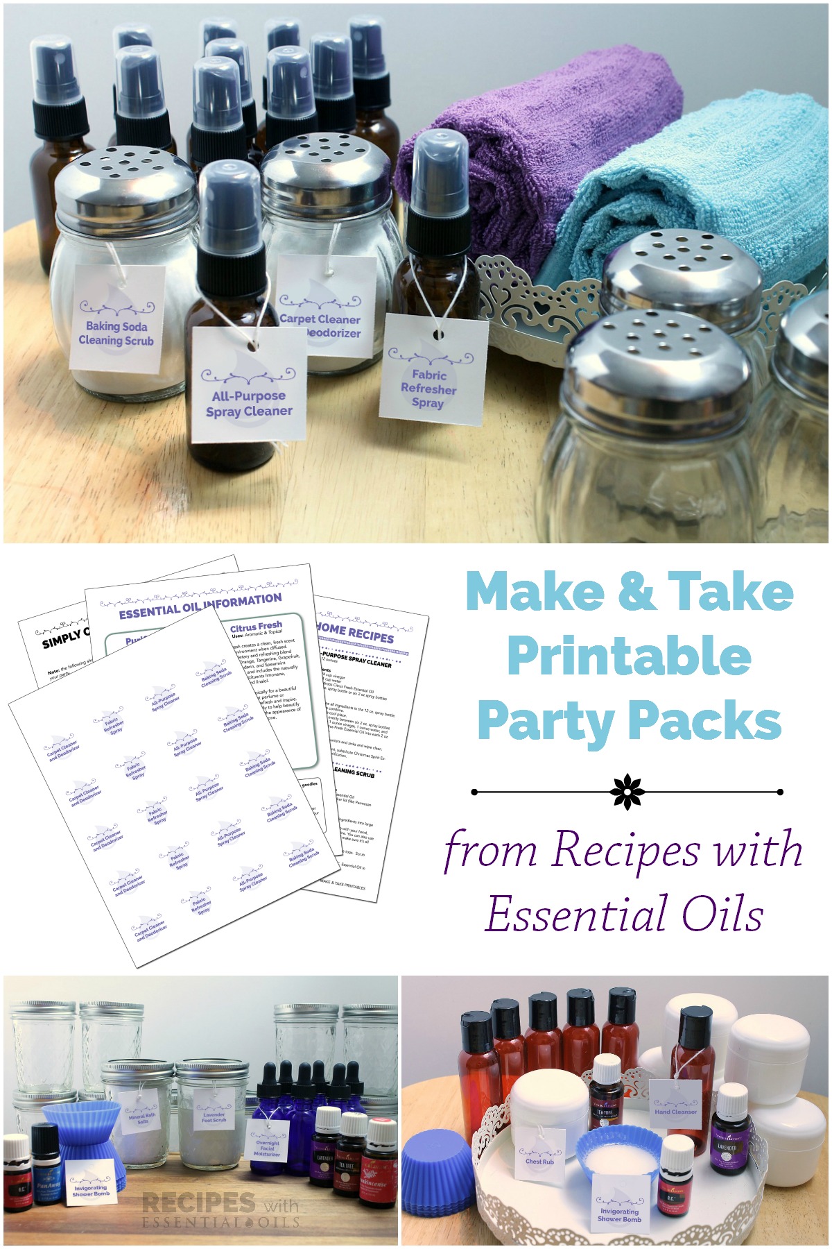 Make and Take Printable Party Packs from RecipeswithEssentialOils.com