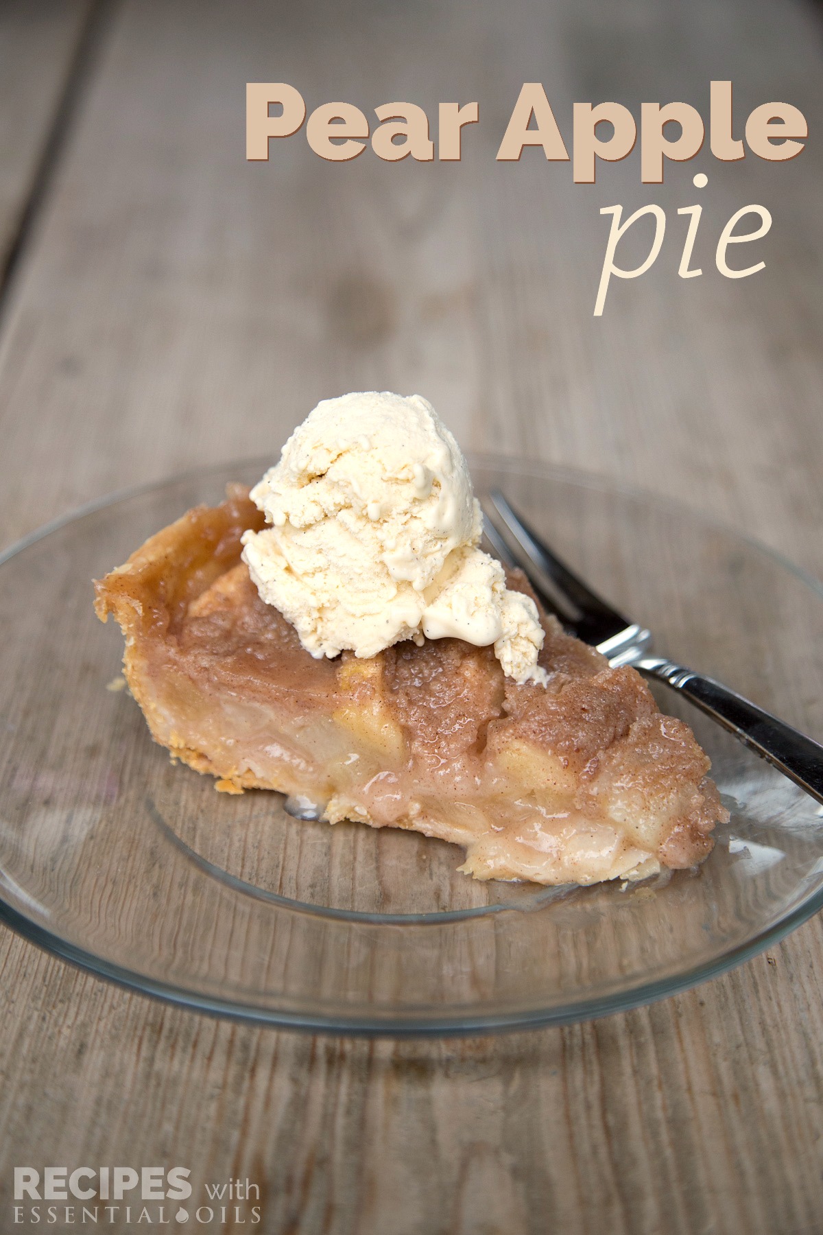 Pear Apple Pie from RecipeswithEssentialOils.com