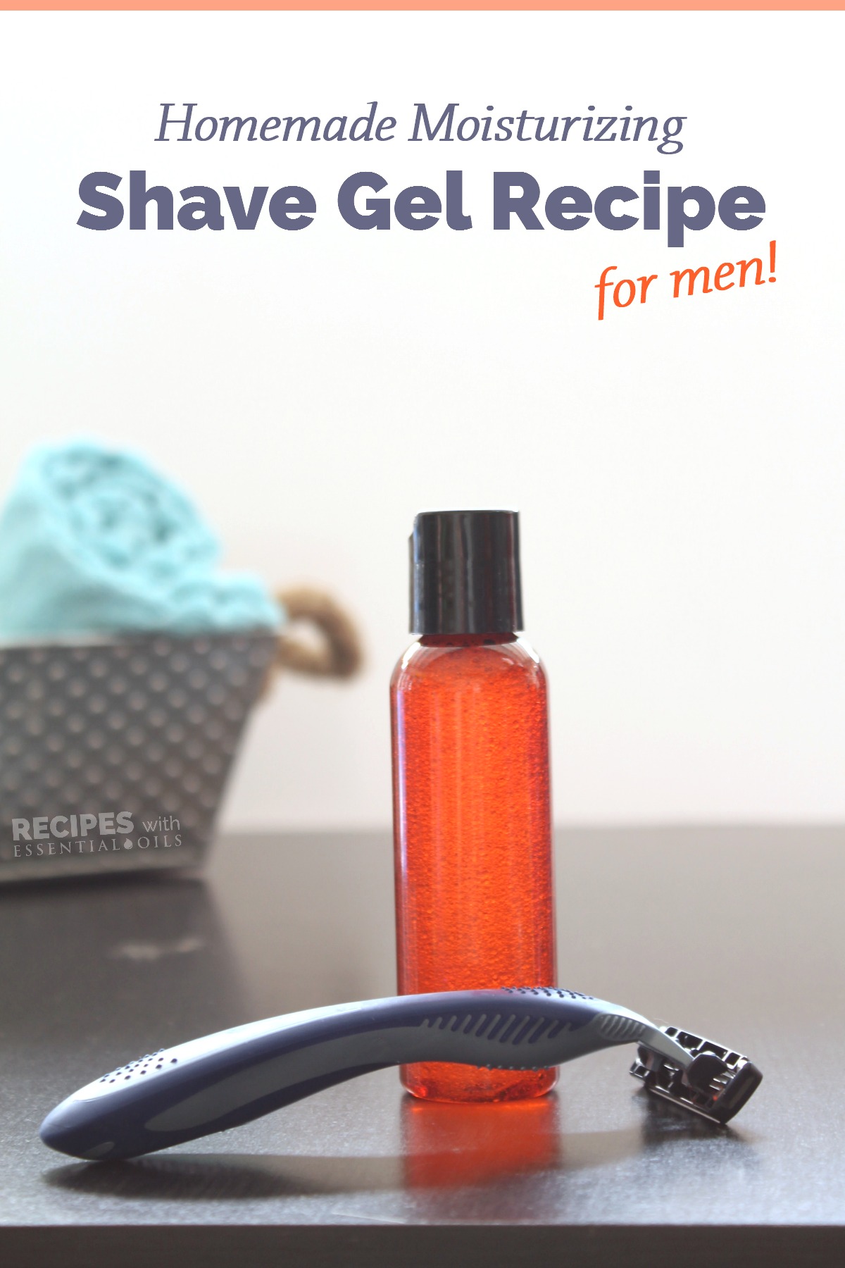 Homemade Moisturizing Shave Gel Recipe for Men from RecipeswithEssentialOils.com