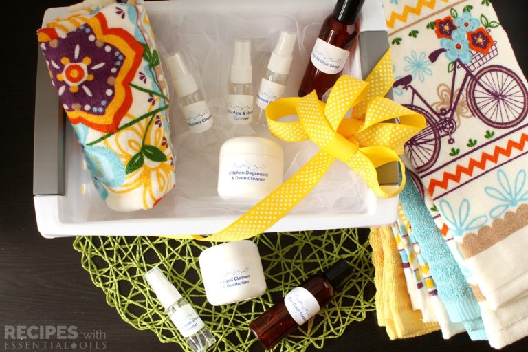 Household Cleaning Gift Basket Recipes with Essential Oils