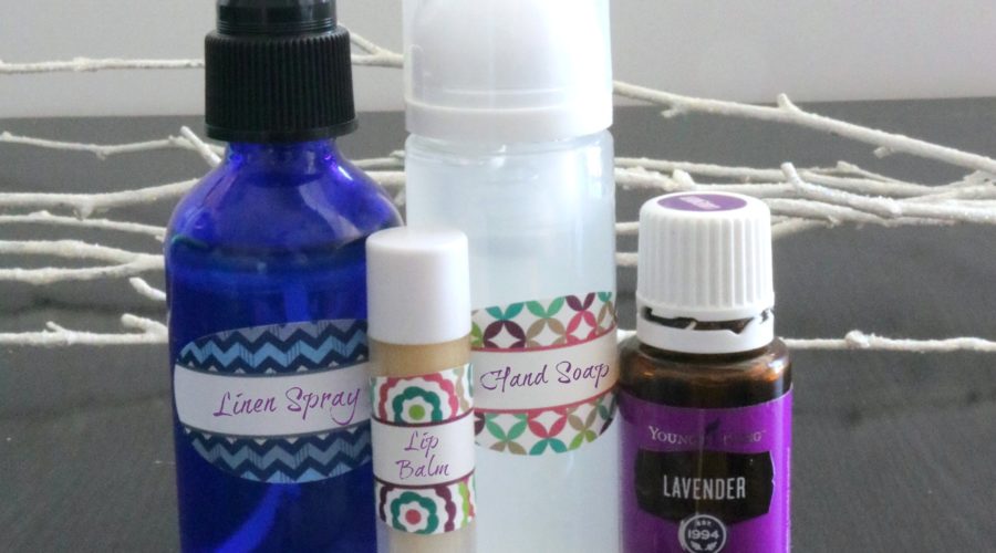 Lavender Gift Basket filled with 4 of our most popular recipes from RecipeswithEssentialOils.com