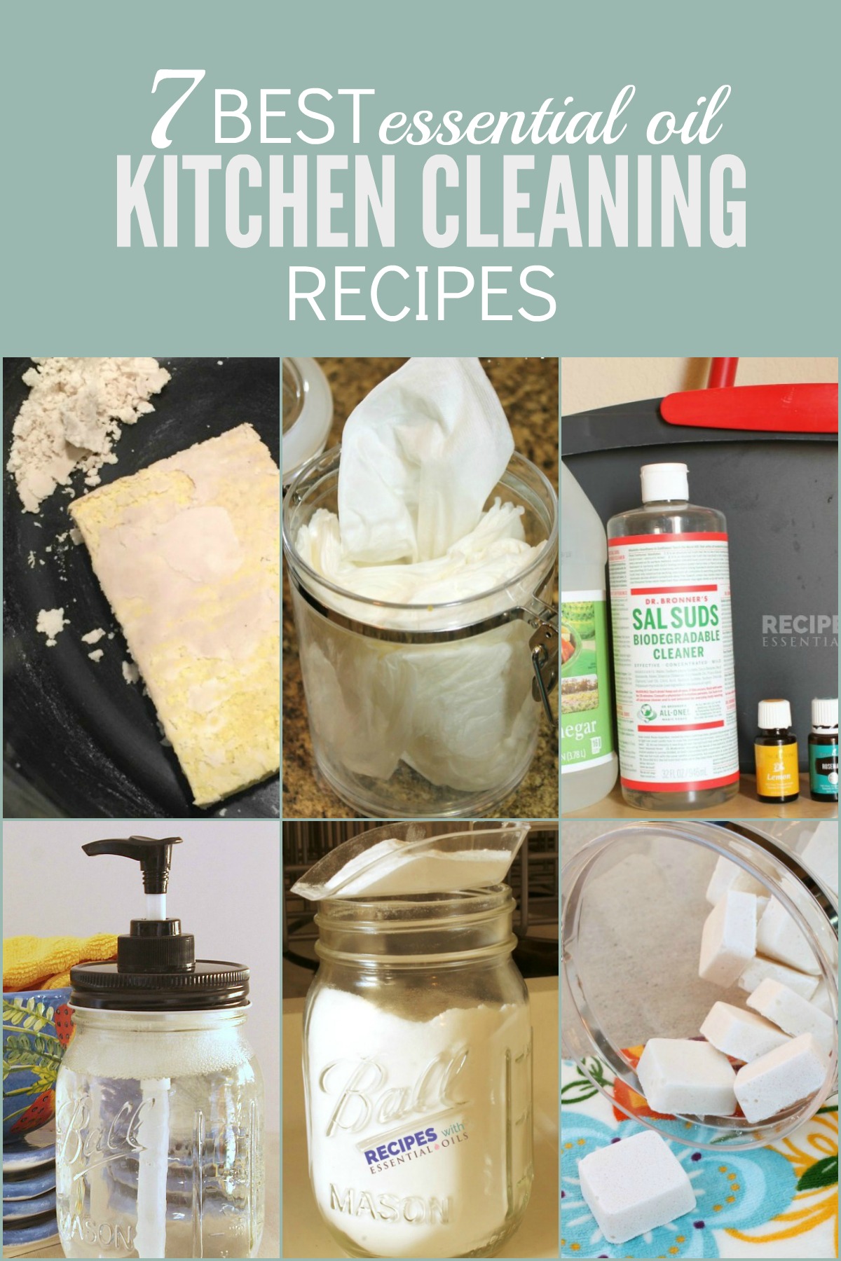7 Best Essential Oil Kitchen Cleaning Recipes from RecipeswithEssentialOils.com