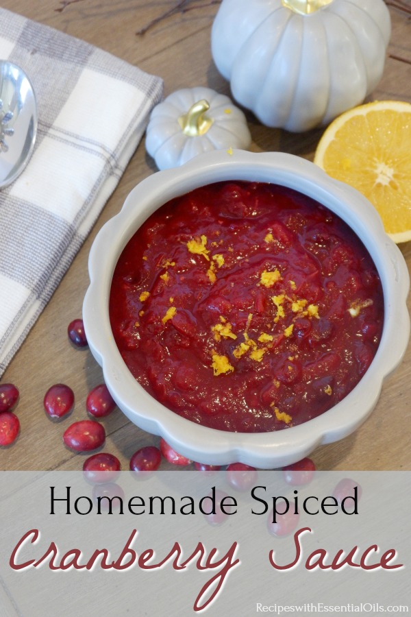 spiced cranberry sauce recipe using essential oils