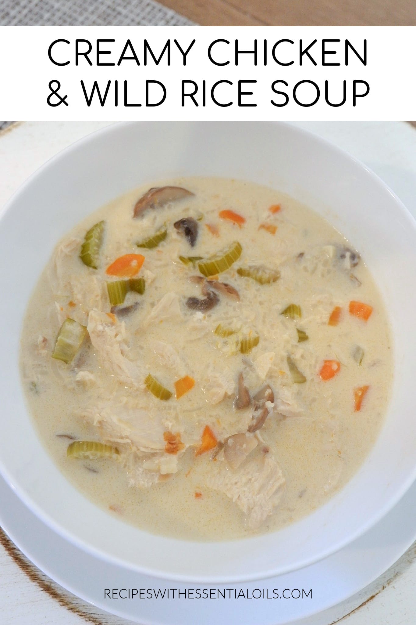 chicken mushroom soup with vitality oils